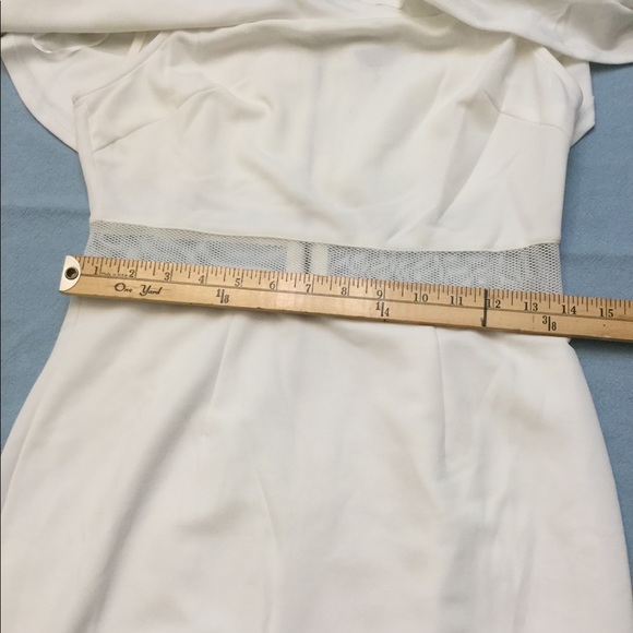 Shareen Collection White Sheath Ruffled Stretch - Picture 6 of 8